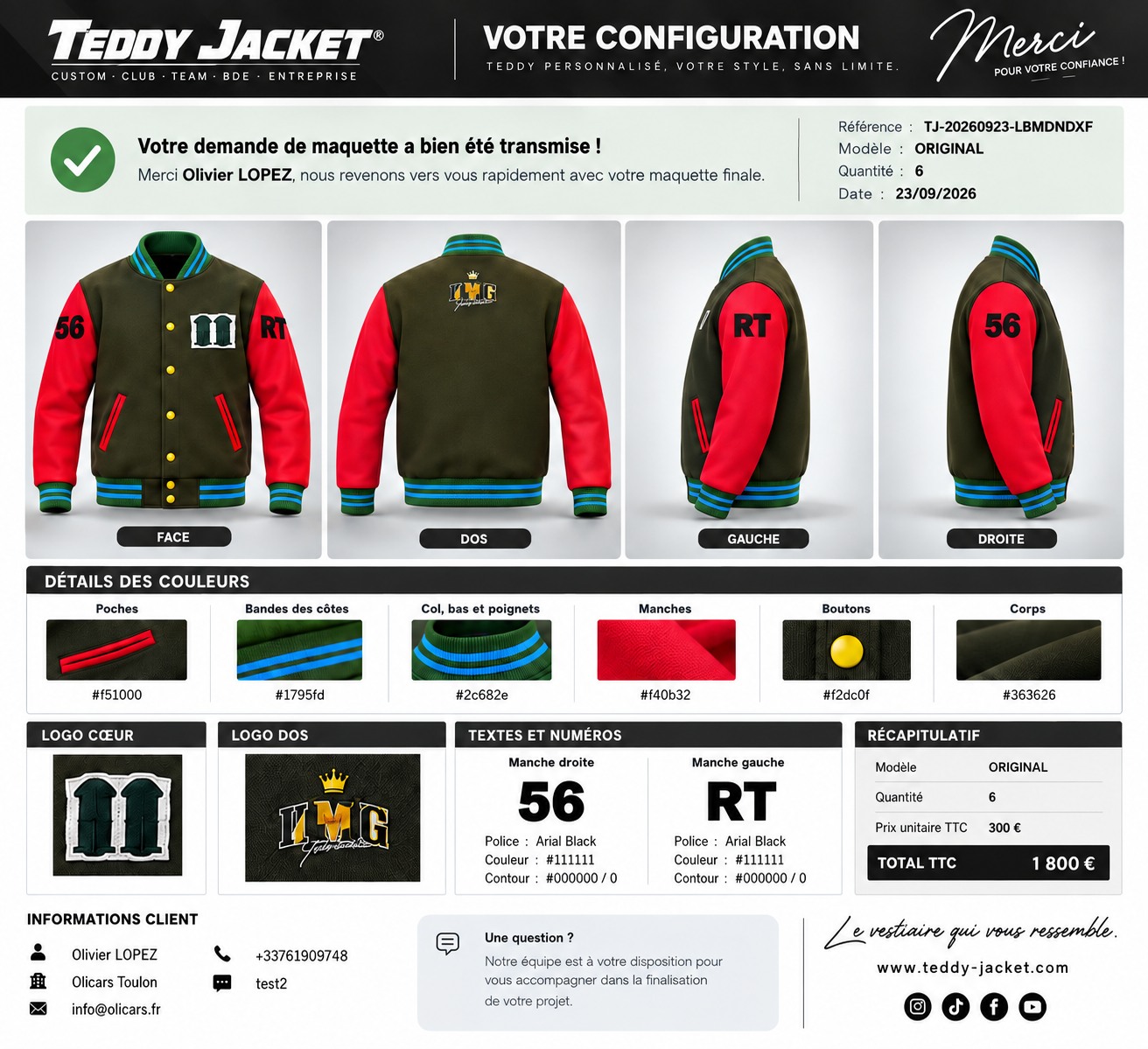 Votre Teddy sur mesure